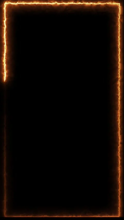 Orange energy fire frame looping border. Vidéo 331898498