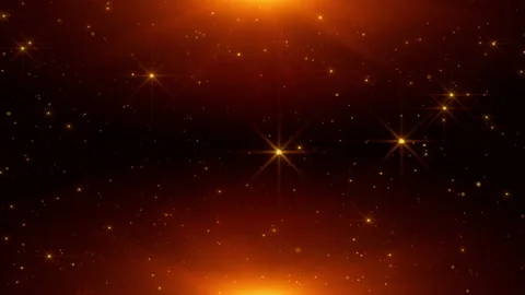 Orange energy floating particles background Stock Footage 158430106