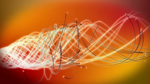 Orange Energy Lines - Motion Background 91 (HD) Stock Footage 11062678