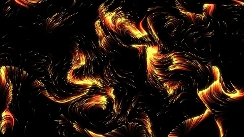 Orange energy particles moving randomly Stock Footage 82548689