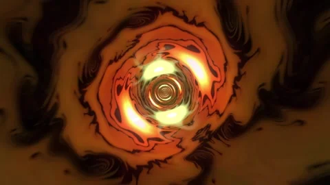 Orange Energy Tunnel VJ Loop Stock Footage 329983287