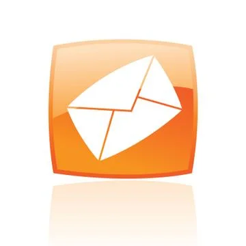 Orange envelope Stock Illustration