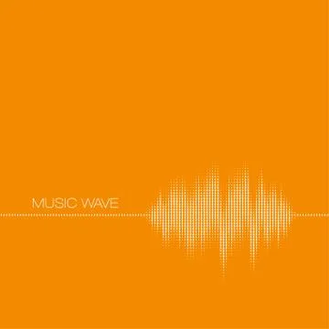 Orange Equalizer Sound Wave Stock Illustration