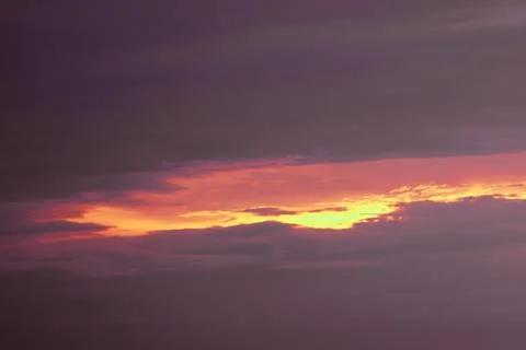 Orange the evening clouds dark and the last light Stock Photos