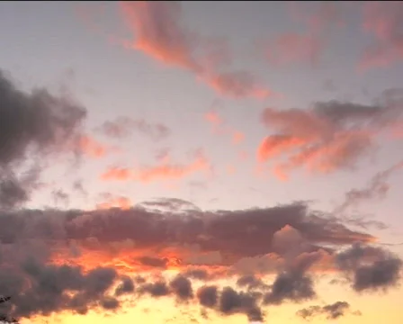 Orange evening clouds drifting Video stock 83476