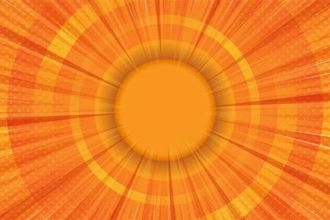 Orange exploding rays background. Retro pop art comic book style. Stock Illustration