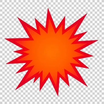Orange explosion starburst sticker for retail clearance sales and special d.. Ilustração Stock