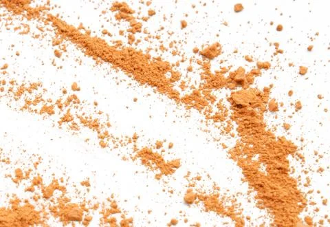 Orange Eyeshadow on white. Stock Photos
