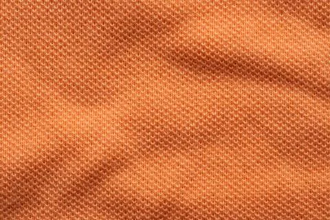 Orange fabric texture close, macro shot Stock Photos
