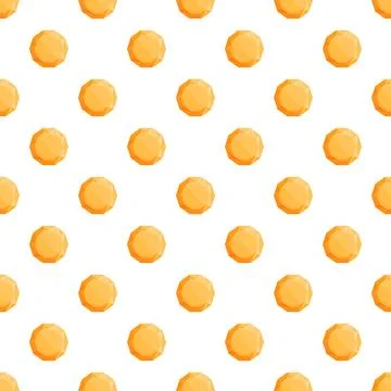 Orange faceted gemstone seamless pattern for luxury background Stockillustratie