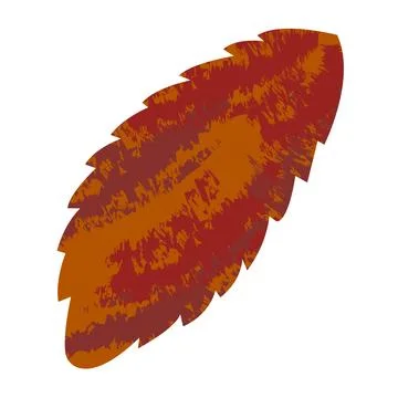 Orange fall leaves vector flat isolated illustration white background Abstract Stock Illustration