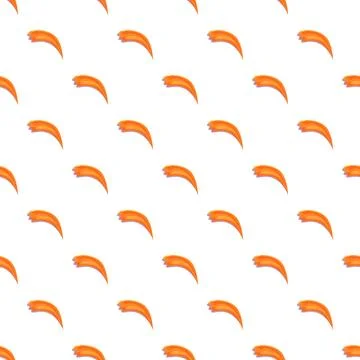 Orange falling star seamless pattern on white background Illustrazione stock