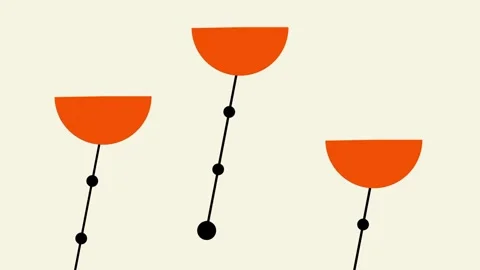 Orange Fan Cup Ornament Stock Footage 346803483