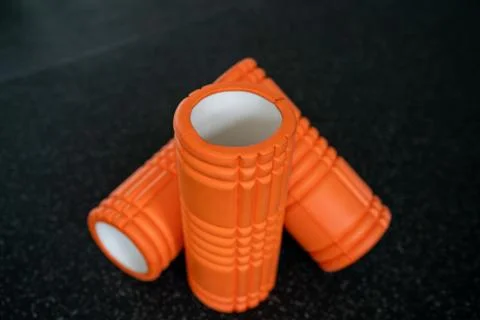 Orange fascia roll with different structures Stock Photos