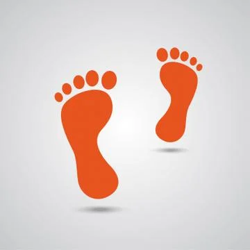 Orange feet Stock Illustration
