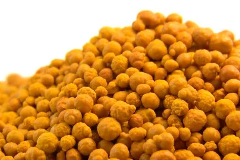 Orange ferric chloride balls Stock Photos