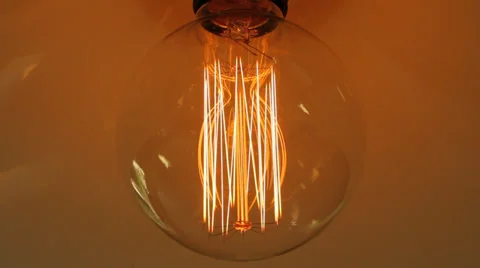Orange filament bulb Video stock 38197900