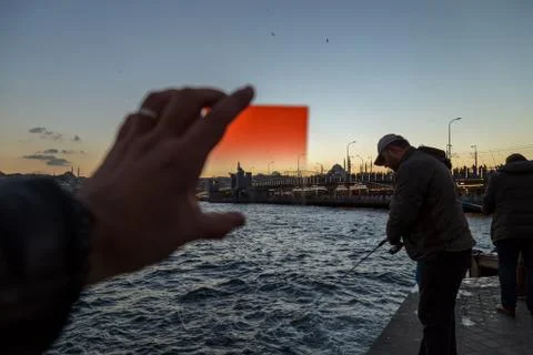 Orange Filter Foto stock