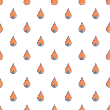 Orange fire drop shapes repeating pattern graphic design Stock Illustration