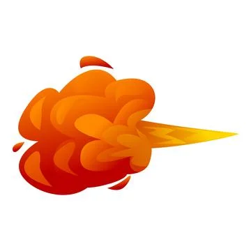 Orange fire explosion effect creating dynamic movement Stock Illustration