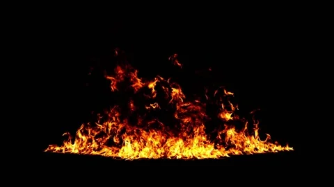 Orange fire flame effect animation Stock Footage 145894960