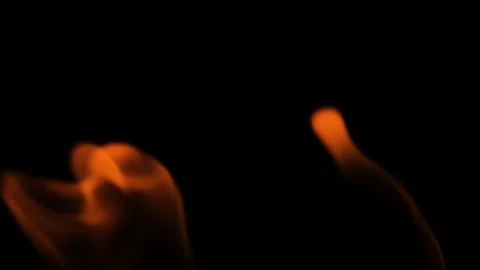 Orange fire flames moving and flickering in darkness 스톡 동영상 342250171