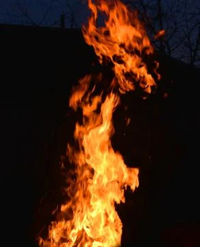 Orange fire flames Stock Photos