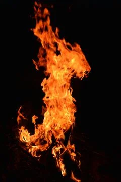 Orange fire flames 写真素材