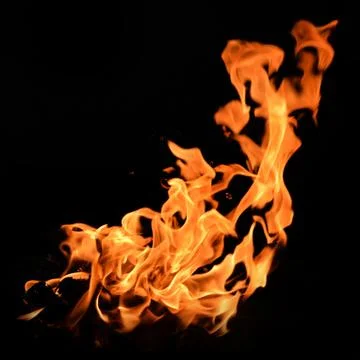Orange fire flames Stock Photos
