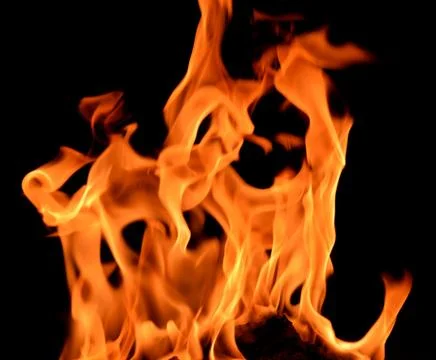 Orange fire flames 库存照片