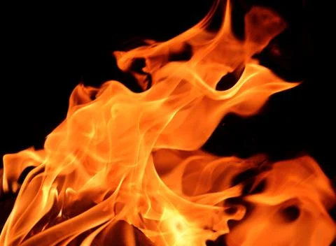 Orange fire flames 写真素材