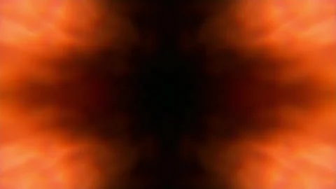 Orange Fire Glow Abstract Dark Center Soft Flames Looping Background Stock Footage 347450218