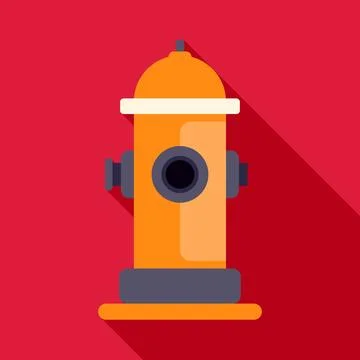 Orange fire hydrant for emergency safety system Stock Illustration