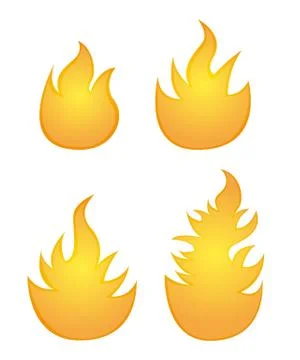 Orange  fire over white background. vector illlustration 스톡 일러스트
