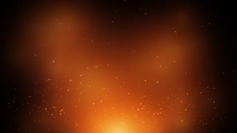 Orange Fire Particles Rising Warm Glow Abstract Background Animation 库存影片 347678392