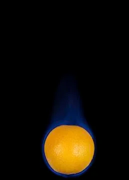 Orange on fire Stock Photos