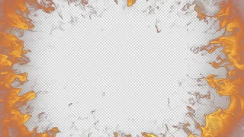Orange Fire Transition Alpha - High Quality Stock Footage Stock Footage 310748279