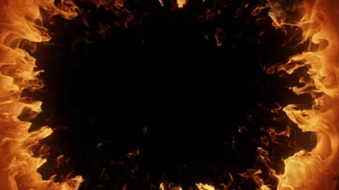 Orange Fire Transition Overlay - High Quality Stock Footage Stock Footage 310748099