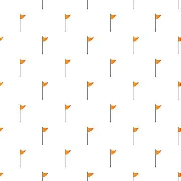 Orange flag pattern repeating on white background Stock Illustration