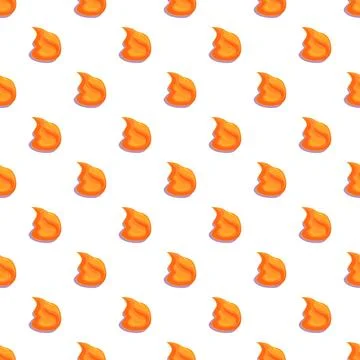 Orange flame fire drop seamless pattern background 库存插图