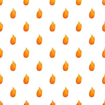 Orange flame fire pattern seamless background repeating Illustrazione stock