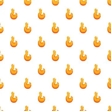 Orange flame fire seamless pattern repeating background Stock Illustration