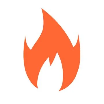 Orange flame icon. fire icon. vector. Stock Illustration