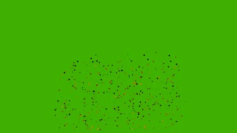 Orange flame particles rising on green screen for fire overlay 4K Stock Footage 336485278