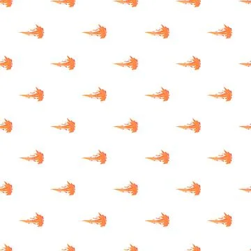 Orange flame pattern repeating on white background Stock Illustration