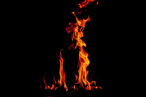 Orange flames Stock Photos