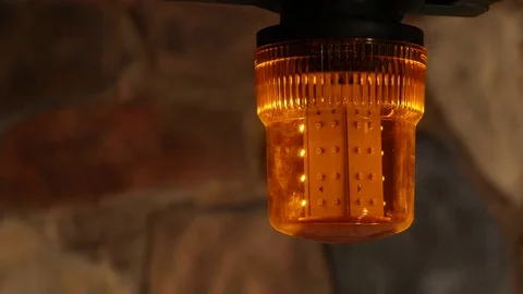 Orange Flashing Emergency Light Stock Footage 81530904