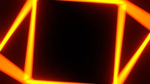 Orange Flashing Geometric Lines and Squares Festival Strobe Geometric Backgr Vidéo 341675835