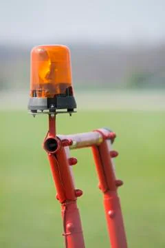Orange flashing light. Stock Photos