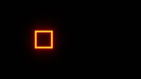 Orange Flashing Square Neon Elements Abstract Light Panel Background VJ Loop Stock Footage 344098101